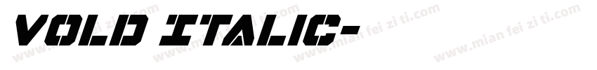 Vold Italic字体转换